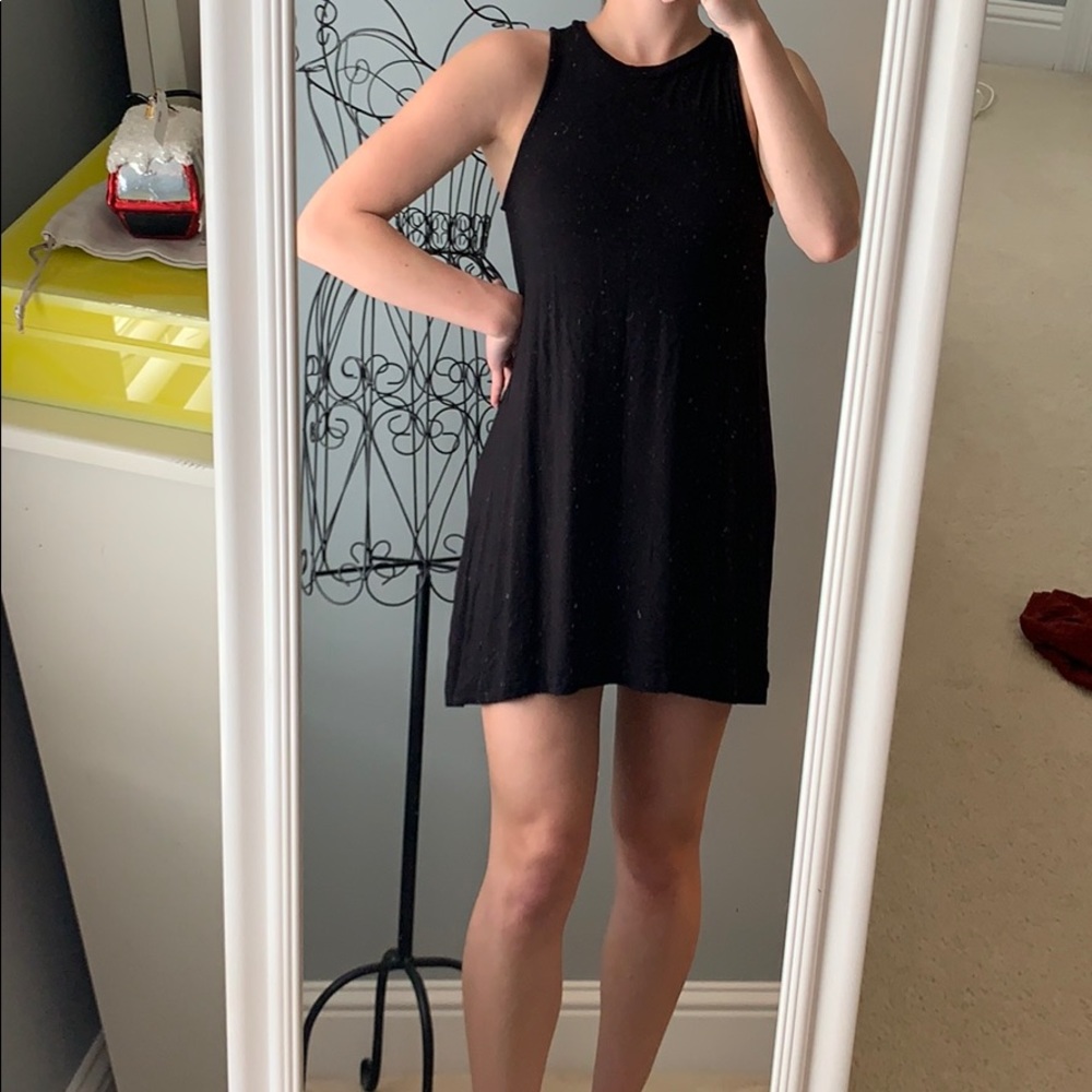 Black cotton swing dress